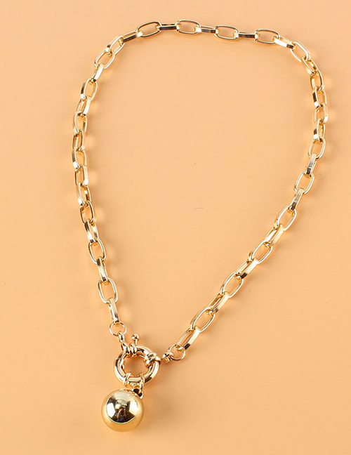 Fashion Golden Alloy Ball Chain Necklace