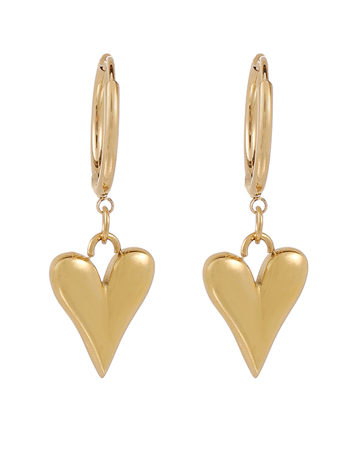 Fashion Golden Copper Love Ear Ring
