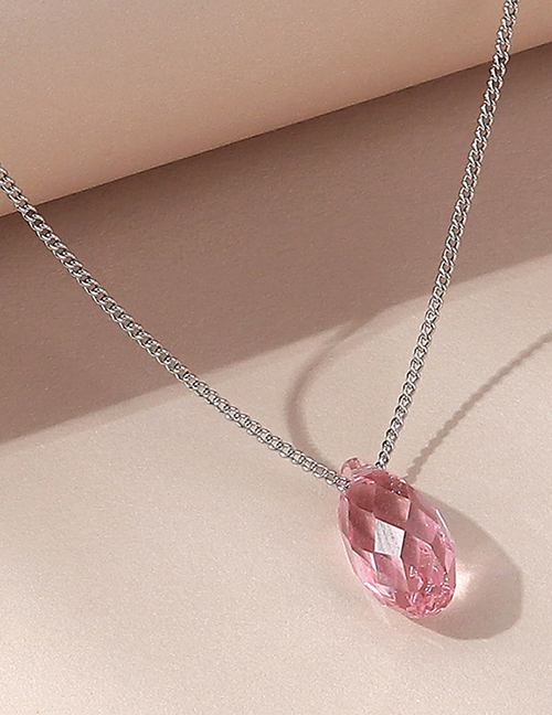 Fashion Light Rose Crystal Necklace