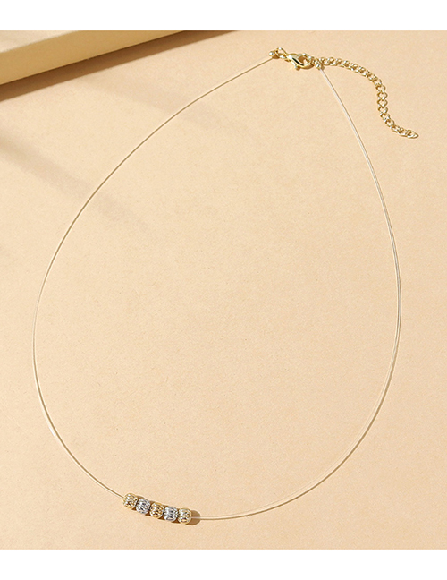 Fashion Gold Fish Line Geometric Necklace