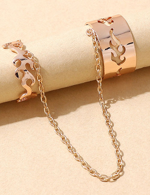 Fashion Gold Alloy Flame Finger Ring