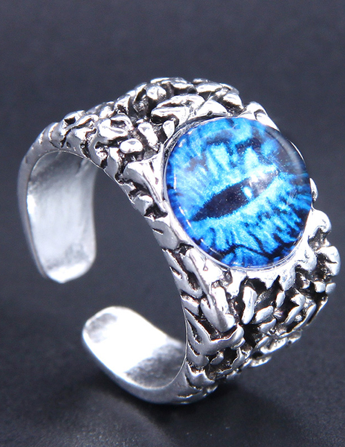 Fashion Silver Alloy Geometric Eye Opening Ring