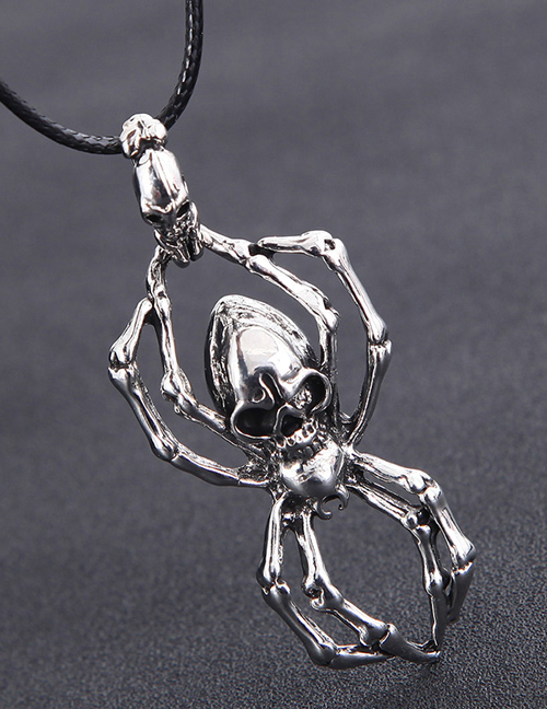 Fashion Silver Alloy Geometric Spider Necklace