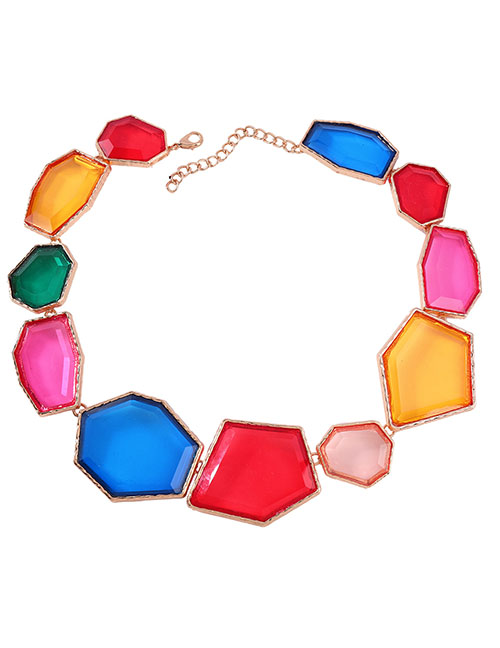 Fashion Color Alloy Geometric Irregular Necklace