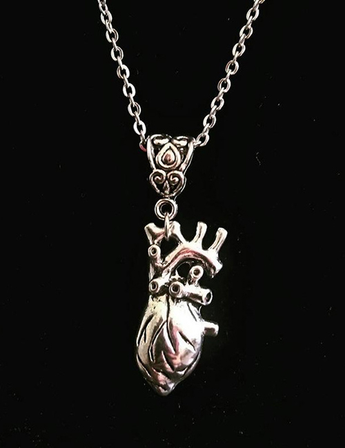 Fashion Silver Alloy Heart Necklace