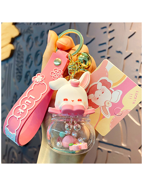 Fashion Original Luckyt Rabbit Lucky Bag Cherry Blossom - Pink Acrylic Bunny Drift Bottle Keychain
