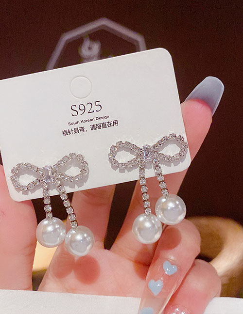 Fashion 75# Alloy Diamond Butterfly Earrings