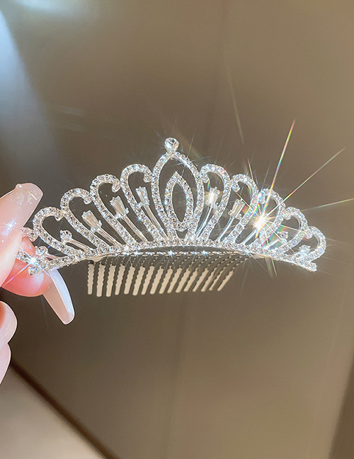 Fashion Hairpin - Silver Style Six Alloy Diamond Crown Headband