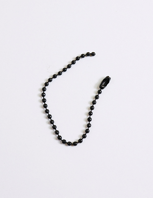 Fashion Black Bead Chain D441 (2 Pieces) Metal Painted Ball Chain Accessories