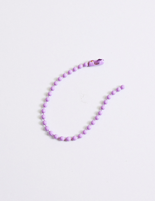 Fashion Purple Bead Chain D437 (2 Pieces) Metal Painted Ball Chain Accessories