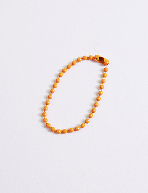 Fashion Orange Bead Chain D442 (2 Pieces) Metal Painted Ball Chain Accessories