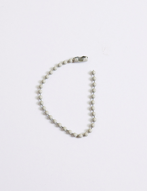 Fashion Gray Bead Chain D446 (2 Pieces) Metal Painted Ball Chain Accessories
