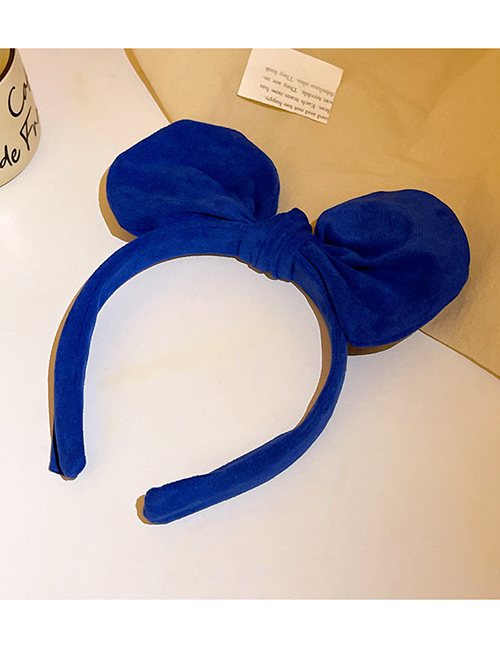 Fashion 4# Headband - Blue Bow Plush Bow Headband