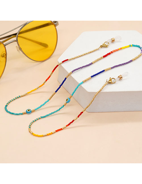 Fashion 3# Colorful Rice Bead Beaded Eye Glasses Chain