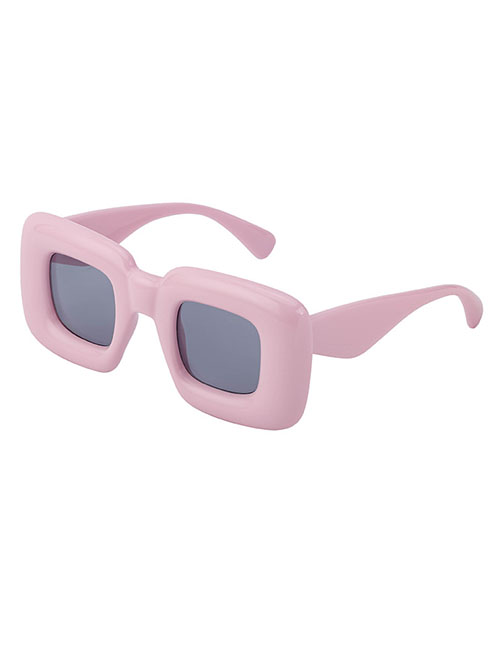 Fashion Glitter All Gray Pc Square Frame Sunglasses