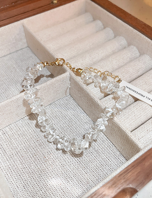 Fashion 3# Bracelet - White Irregular Stone Beaded Bracelet