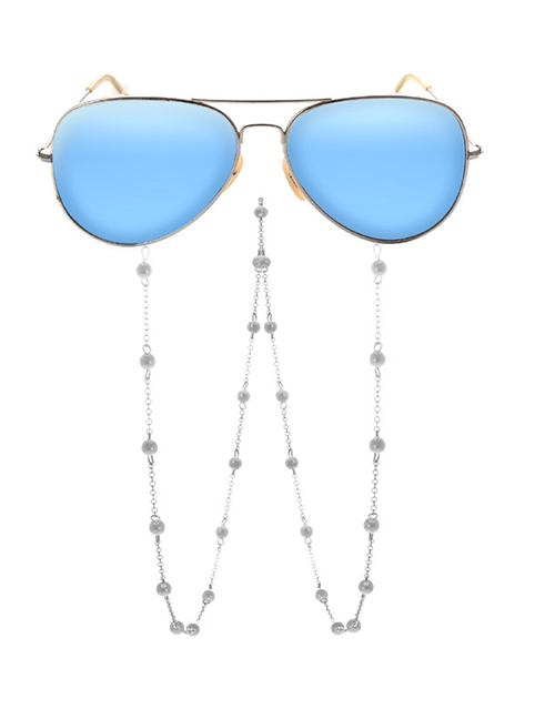 Fashion Silver Pearl Chain Glasses Chain