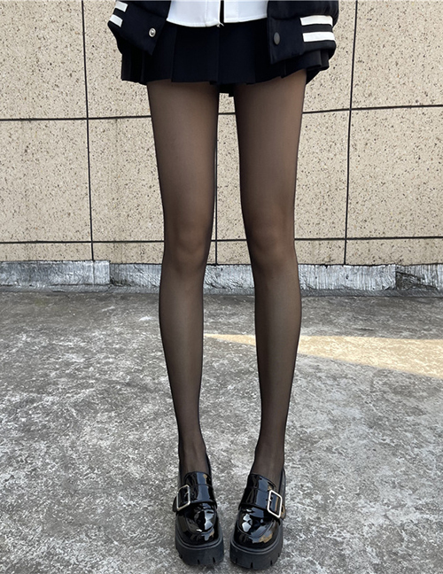 Fashion Black Core Spun Silk Stockings