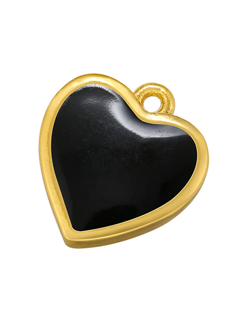 Fashion Black Pure Copper Dripping Oil Love Diy Jewelry Accessories