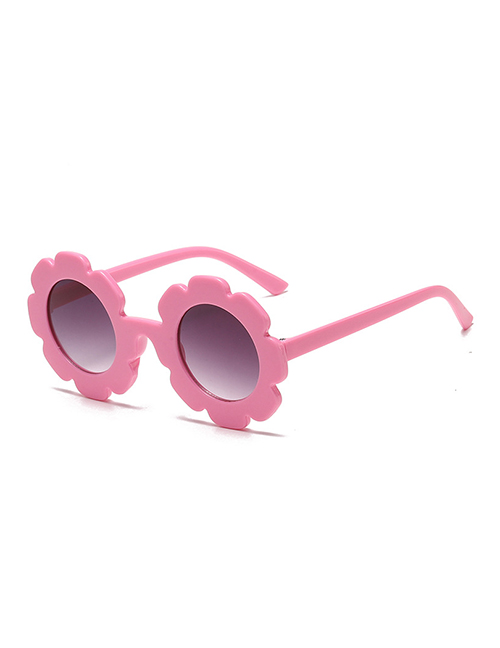 Fashion Powder Frame Double Gray Film (bright) Pc Sunflower Round Frame Sunglasses