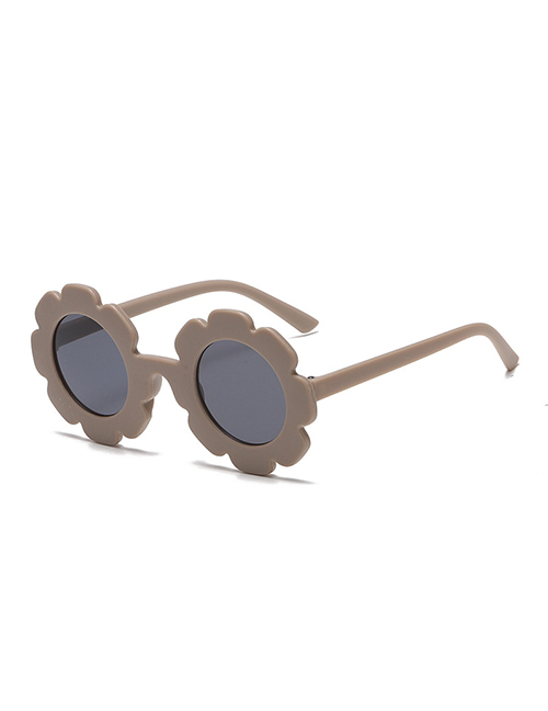 Fashion Coffee Box Gray Sheet (sand) Pc Sunflower Round Frame Sunglasses