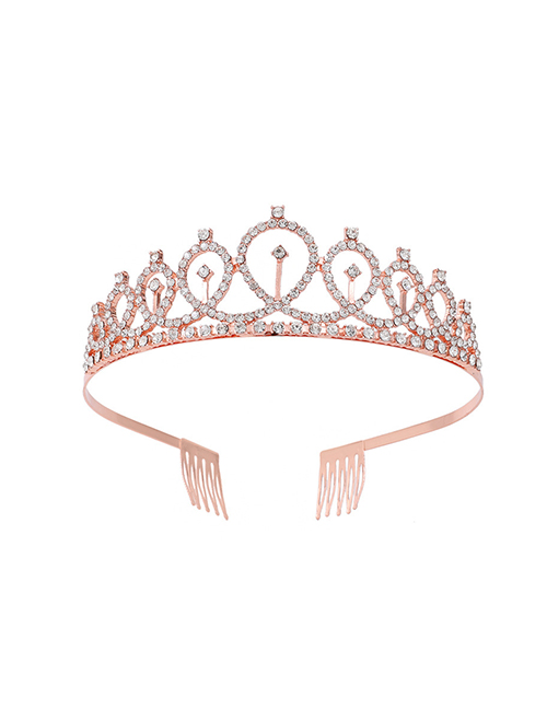 Fashion Alone Headband Alloy Diamond Geometric Crown