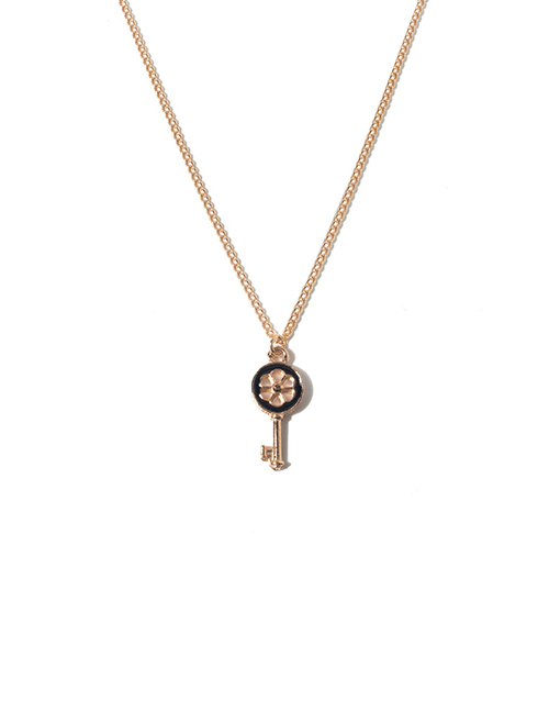 Fashion Gold Alloy Key Necklace