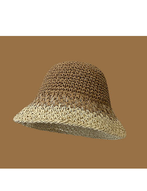 Fashion Gradient Gradient Straw Sun Hat