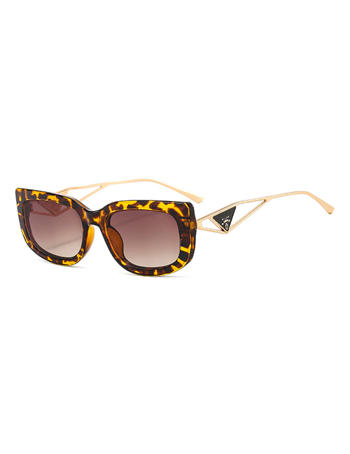 Fashion C7 Tortoiseshell Frame Gradual Tea Tablet Pc Hollow Temple Cat Eye Small Frame Sunglasses