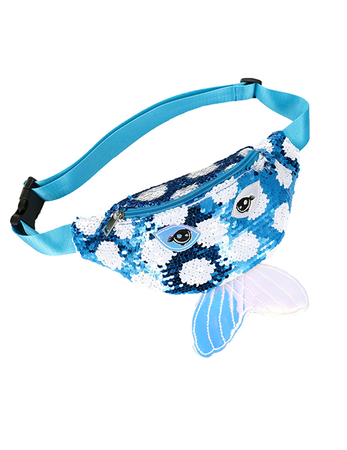 Fashion Sky Blue Sequin Mermaid Crossbody Bag