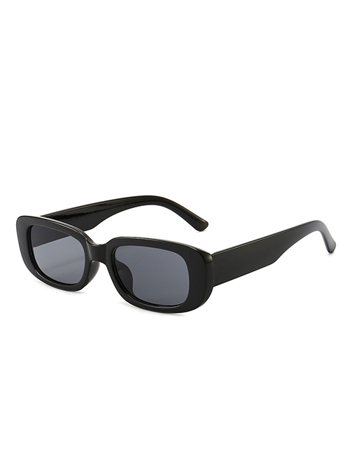 Fashion Black Frame Gray Film Ac Small Frame Sunglasses