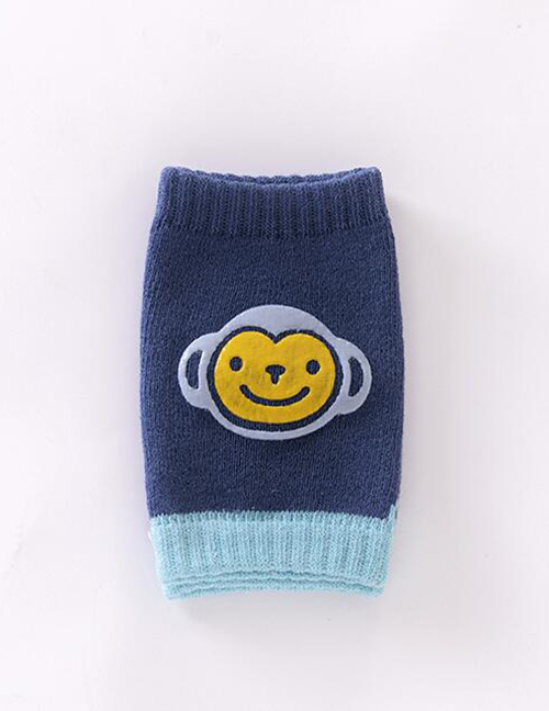 Fashion Sapphire Monkey Cartoon Two-color Dispensing Terry Baby Crawling Knee Pads