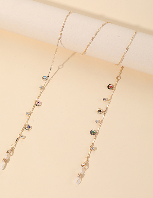 Fashion 2# Copper Inlaid Diamond Drop Eye Chain Glasses Chain
