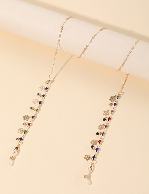 Fashion 3# Copper Diamond Flower Chain Glasses Chain