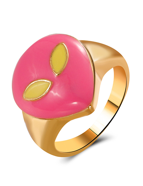 Fashion Pink Alloy Drip Alien Ring