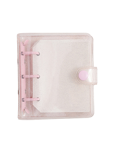Fashion Increase The Flash Powder (including The Inner Page) 3-hole Loose-leaf Pvc Transparent Shell Pocket Book