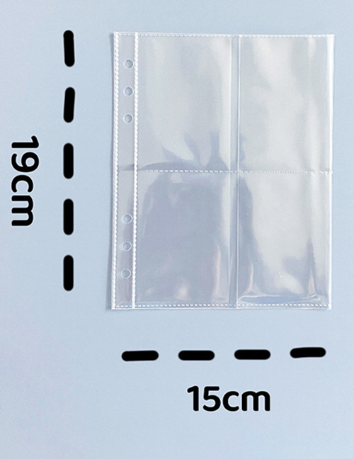 Fashion A5 Side Opening - 4 Grids (10 Sheets) Pvc Loose-leaf Album Bag