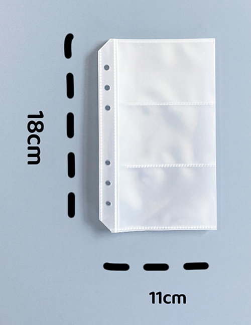 Fashion A6 Side Opening - 3 Grids (10 Sheets) Pvc Loose-leaf Album Bag