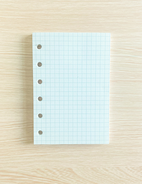 Fashion A7 Grid Book 45 Sheets Transparent 6-hole Loose-leaf Soft Cover Notebook