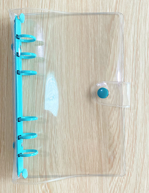 Fashion 【a6】transparent Shell-blue Clip Transparent Pvc Loose-leaf 6-hole Loose-leaf Book