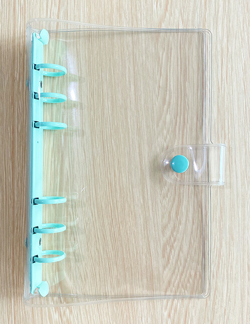 Fashion 【a6】transparent Shell-mint Green Clip Transparent Pvc Loose-leaf 6-hole Loose-leaf Book