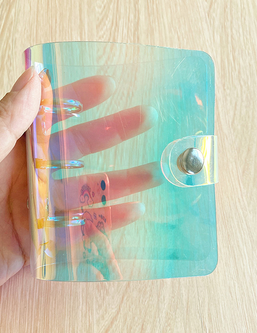 Fashion 【a8】colorful Pvc Case Pvc Transparent 6-hole Laser Loose-leaf Account Book