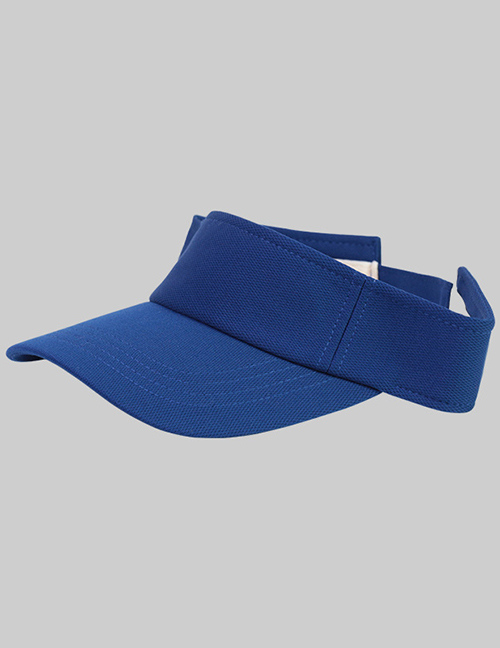 Fashion Royal Blue Polyester Hollow Top Sun Hat