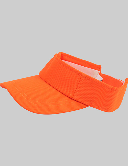 Fashion Orange Polyester Hollow Top Sun Hat