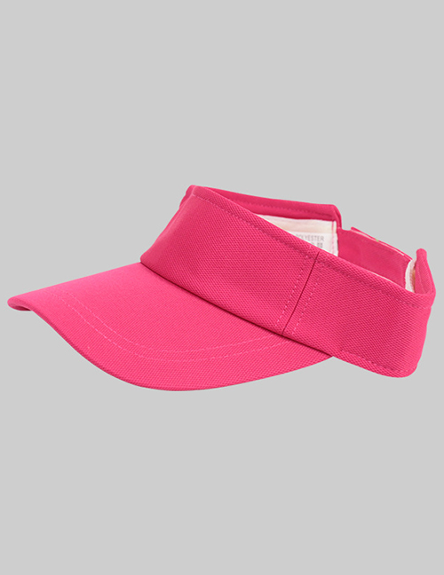 Fashion Rose Red Polyester Hollow Top Sun Hat