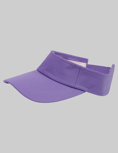 Fashion Purple Polyester Hollow Top Sun Hat
