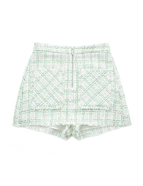 Fashion Green Coarse Texture Skirt