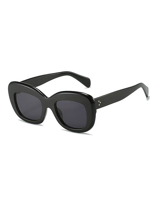 Fashion Black Frame Black Gray Film Pc Cat Eye Large Frame Sunglasses