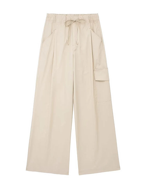 Fashion Apricot Polyester Worker Trousers