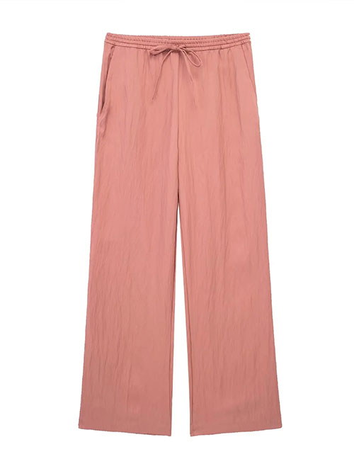Fashion Pink Polyester Tube Pants
